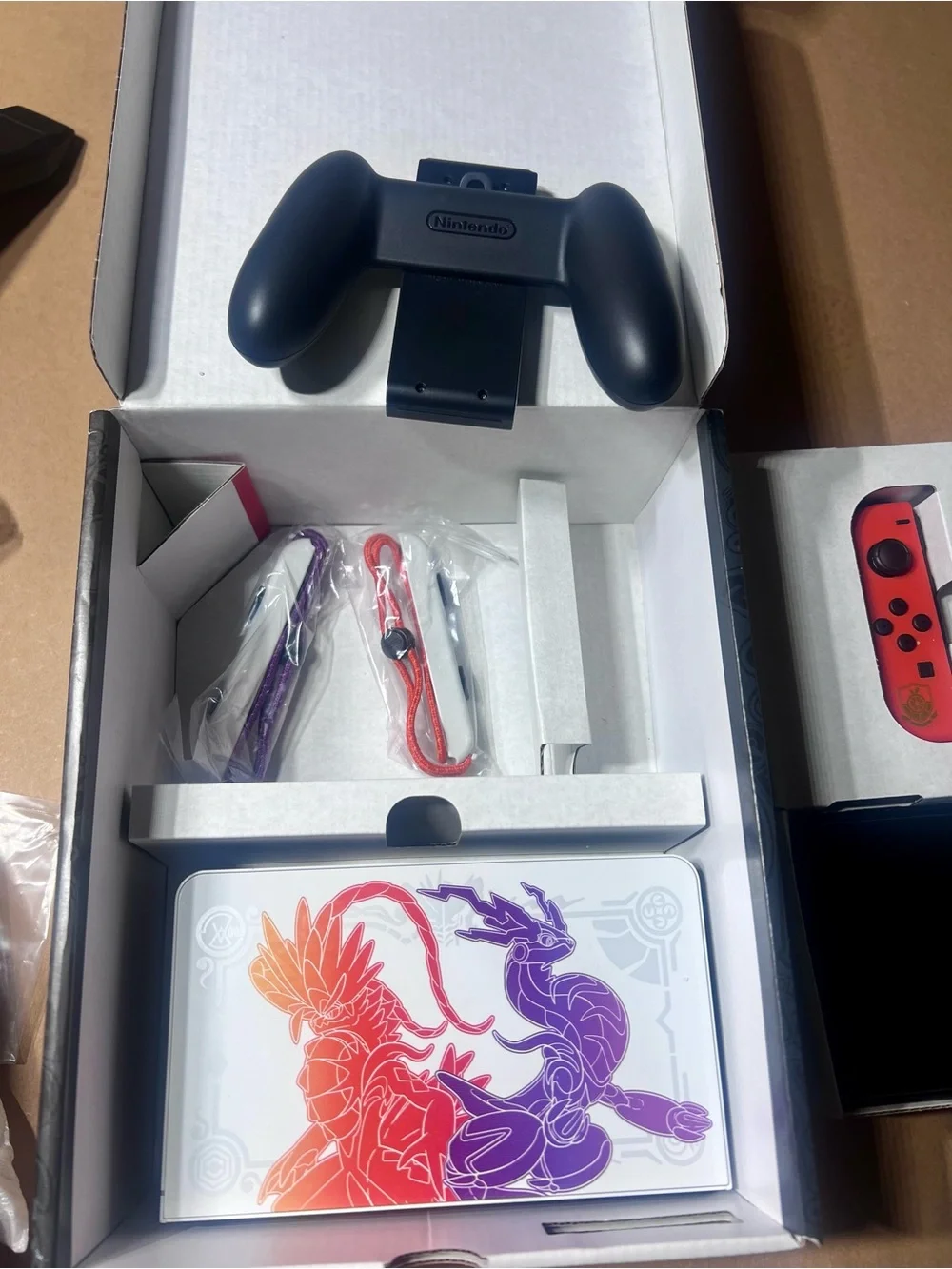 Nintendo OLED Pokémon Scarlet & Violet Edition – Black with Red & Purple Accents
